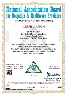 NABH Accreditation Certificate of Clinic